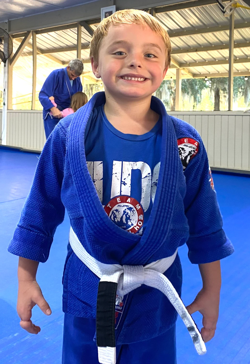 Team Carvalho Kids Judo program students practicing together